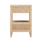 Bristol Park Whitewashed Oak Wood Open Nightstand by TOV Furniture at Eve Furniture