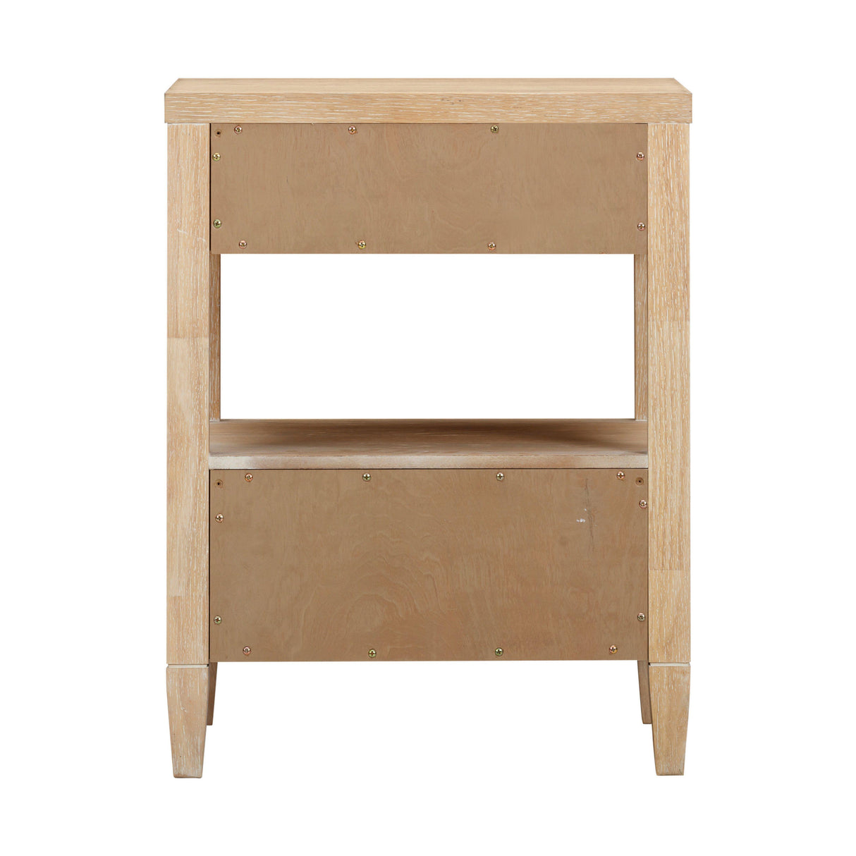 Bristol Park Whitewashed Oak Wood Open Nightstand by TOV Furniture at Eve Furniture