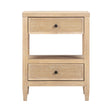 Bristol Park Whitewashed Oak Wood Open Nightstand by TOV Furniture at Eve Furniture