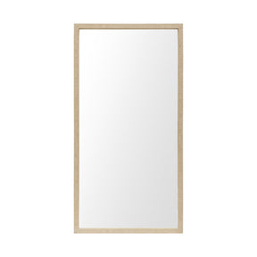 Bristol Tan Faux Wood Frame Bathroom Vanity Mirror by Mercana at Eve Furniture