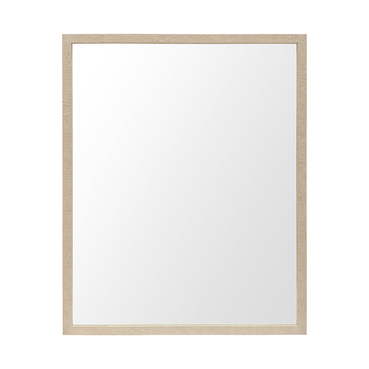 Bristol Tan Faux Wood Frame Bathroom Vanity Mirror by Mercana at Eve Furniture