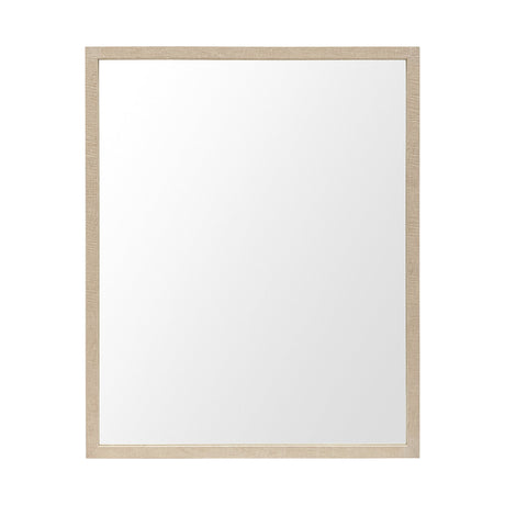 Bristol Tan Faux Wood Frame Bathroom Vanity Mirror by Mercana at Eve Furniture