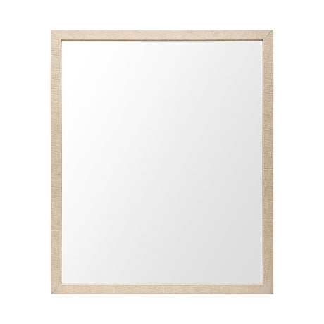 Bristol Tan Faux Wood Frame Bathroom Vanity Mirror by Mercana at Eve Furniture