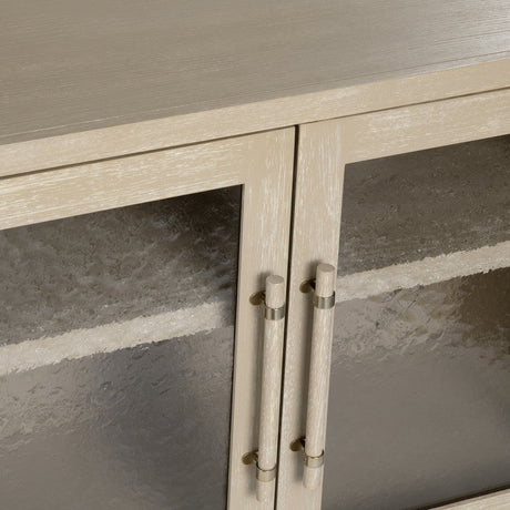 Bristol Tan Four-Door Cabinet by Crestview at Eve Furniture