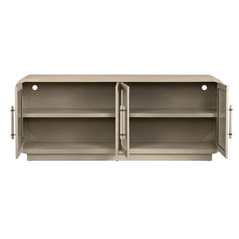 Bristol Tan Four-Door Cabinet by Crestview at Eve Furniture