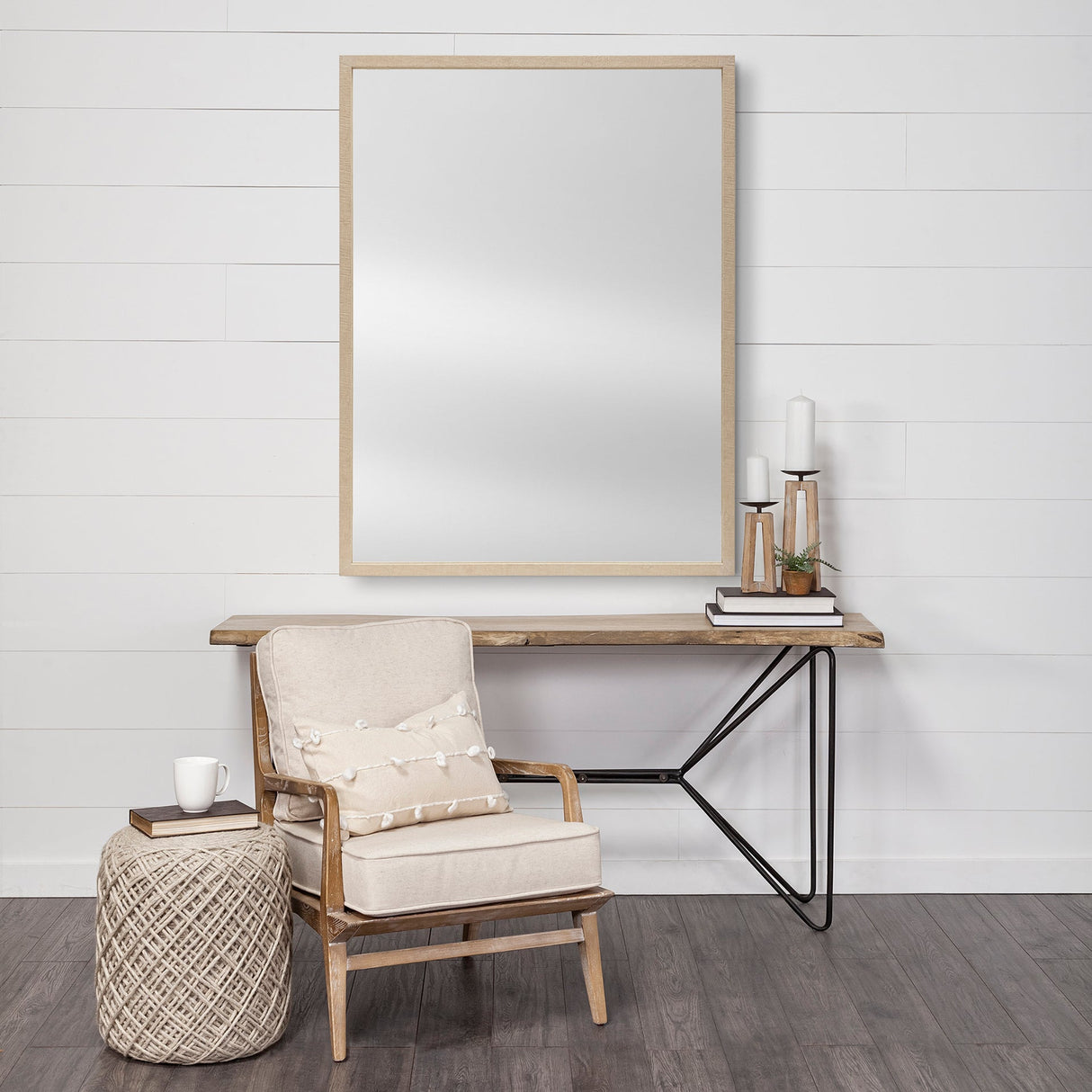 Bristol Tan Plain 3Mil Mirror 30 x 40 by Mercana at Eve Furniture
