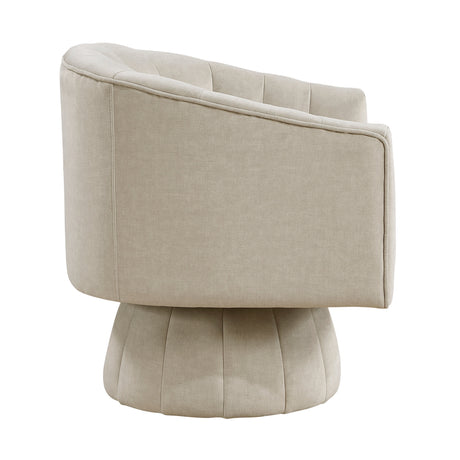 Bristol Taupe Swivel Chair by Homelegance at Eve Furniture