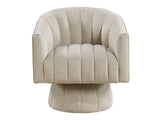 Bristol Taupe Swivel Chair by Homelegance at Eve Furniture
