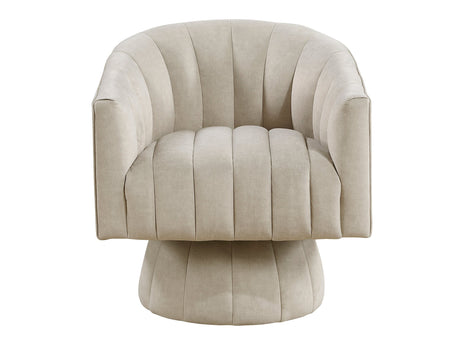 Bristol Taupe Swivel Chair by Homelegance at Eve Furniture