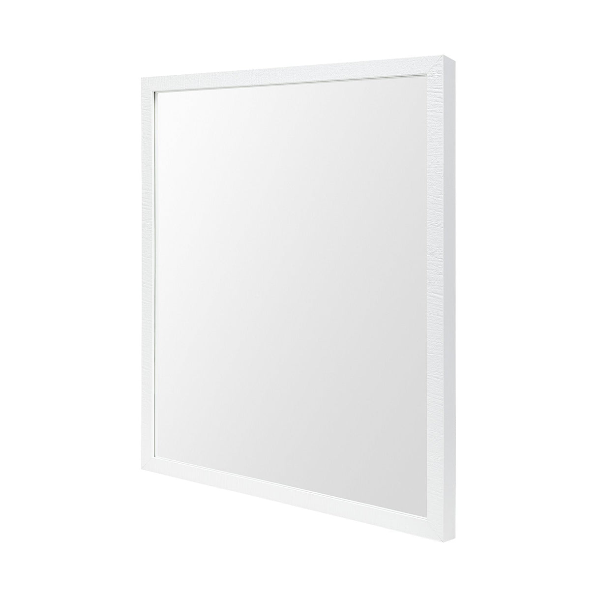 Bristol White 20x24 Faux Wood Frame Bathroom Vanity Mirror by Mercana at Eve Furniture