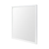 Bristol White 20x24 Faux Wood Frame Bathroom Vanity Mirror by Mercana at Eve Furniture