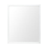 Bristol White 20x24 Faux Wood Frame Bathroom Vanity Mirror by Mercana at Eve Furniture