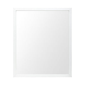 Bristol White 20x24 Faux Wood Frame Bathroom Vanity Mirror by Mercana at Eve Furniture