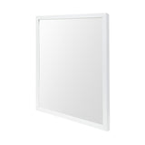 Bristol White 24x30 Faux Wood Frame Bathroom Vanity Mirror by Mercana at Eve Furniture