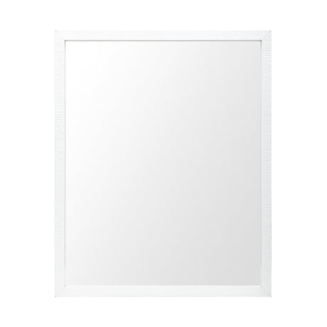 Bristol White Faux Wood Frame Bathroom Vanity Mirror by Mercana at Eve Furniture