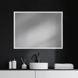 Bristol White Plain 3Mil Mirror 30 x 40 by Mercana at Eve Furniture