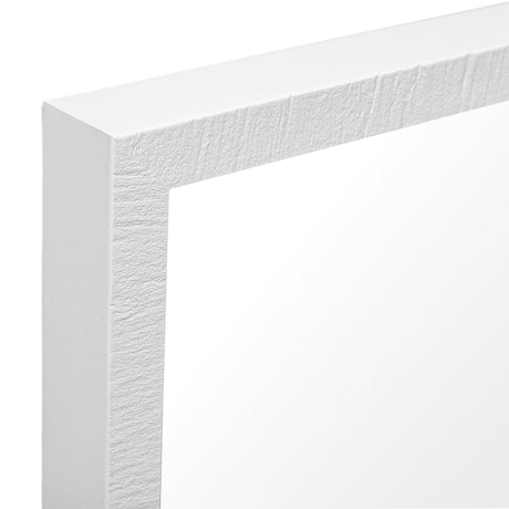 Bristol White Plain 3Mil Mirror by Mercana at Eve Furniture