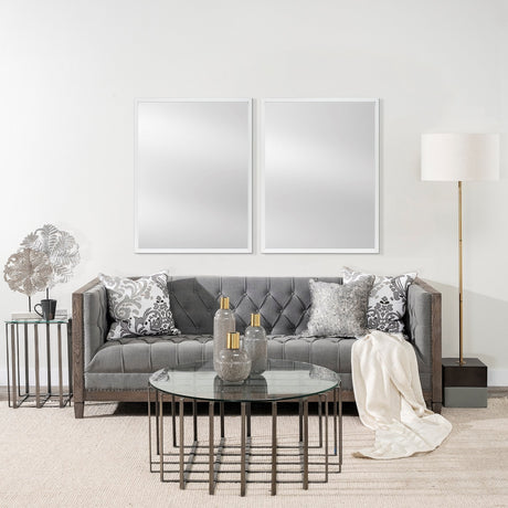 Bristol White Plain 3Mil Mirror by Mercana at Eve Furniture