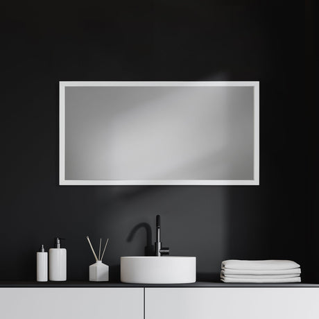 Bristol White Plain 3Mil Mirror by Mercana at Eve Furniture