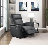 Bristow Black Swivel Glider Reclining Chair