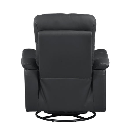 Bristow Black Swivel Glider Reclining Chair by Homelegance at Eve Furniture