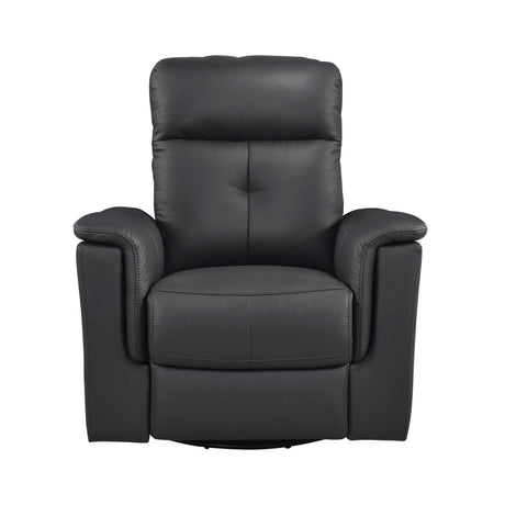 Bristow Black Swivel Glider Reclining Chair by Homelegance at Eve Furniture