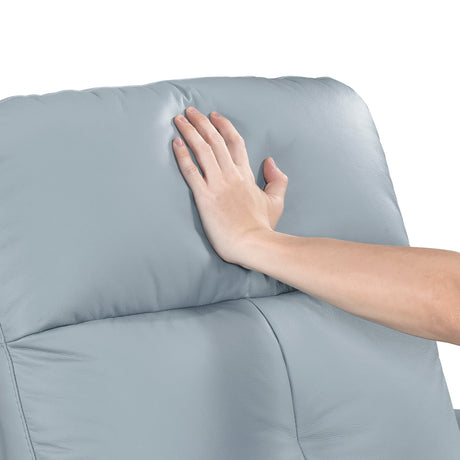 Bristow Blue Swivel Glider Reclining Chair by Homelegance at Eve Furniture
