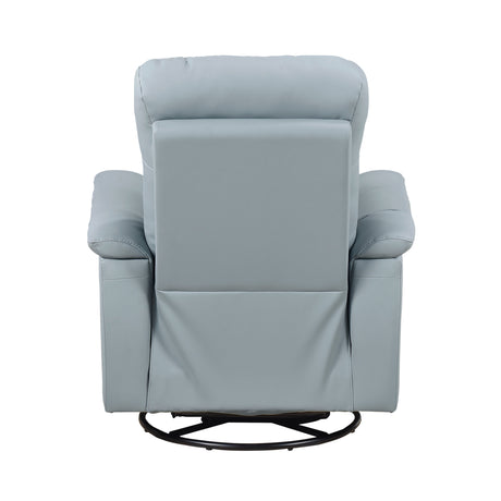 Bristow Blue Swivel Glider Reclining Chair by Homelegance at Eve Furniture