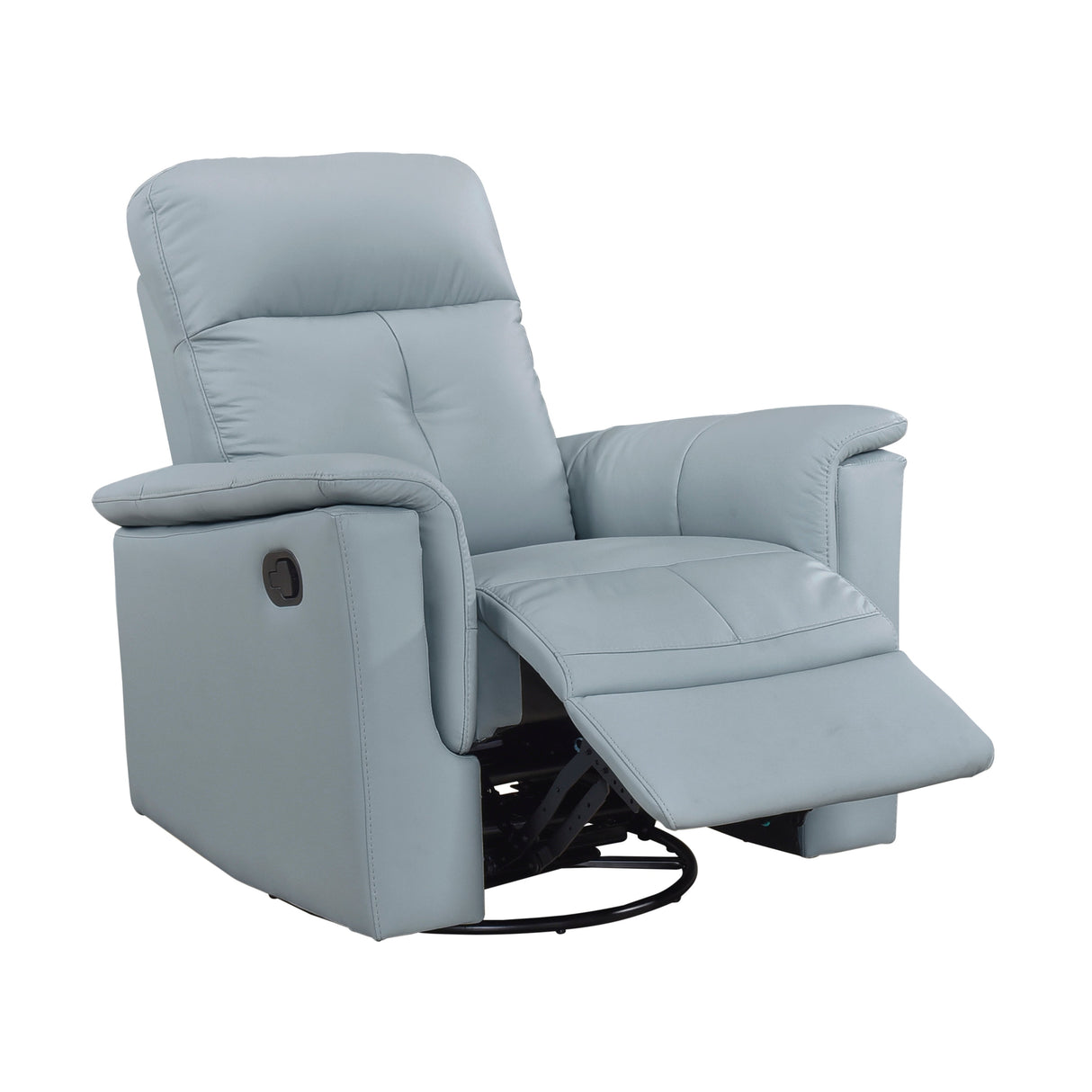 Bristow Blue Swivel Glider Reclining Chair