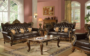 Britney Traditional Cherry Wood Finish Living Room Set by Cosmos Furniture at Eve Furniture