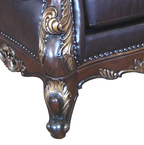 Britney Traditional Style Chair In Cherry Finish Wood by Cosmos Furniture at Eve Furniture