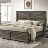 Britonale Rustic Gray 5-Piece Queen Bedroom Set by Furniture of America at Eve Furniture