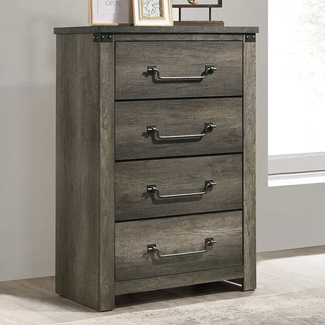 Britonale Rustic Gray 5-Piece Queen Bedroom Set by Furniture of America at Eve Furniture