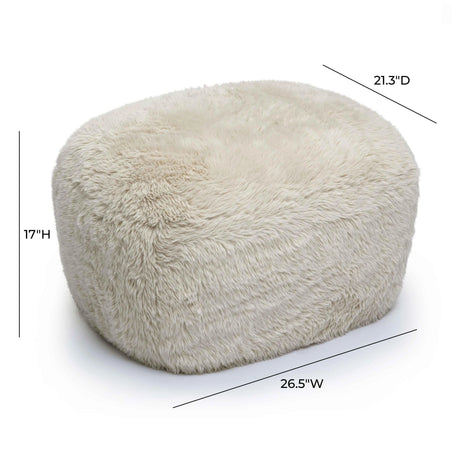 Britt Vegan Shearling Ottoman by TOV Furniture at Eve Furniture
