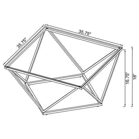 Brittania Nickel 2-Piece Square Coffee and End Table Set by Coaster at Eve Furniture