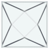 Brittania Square Glass Top Geometric Coffee Table Nickel by Coaster at Eve Furniture