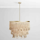 Brittany Natural Beaded Chandelier by Classic Home at Eve Furniture