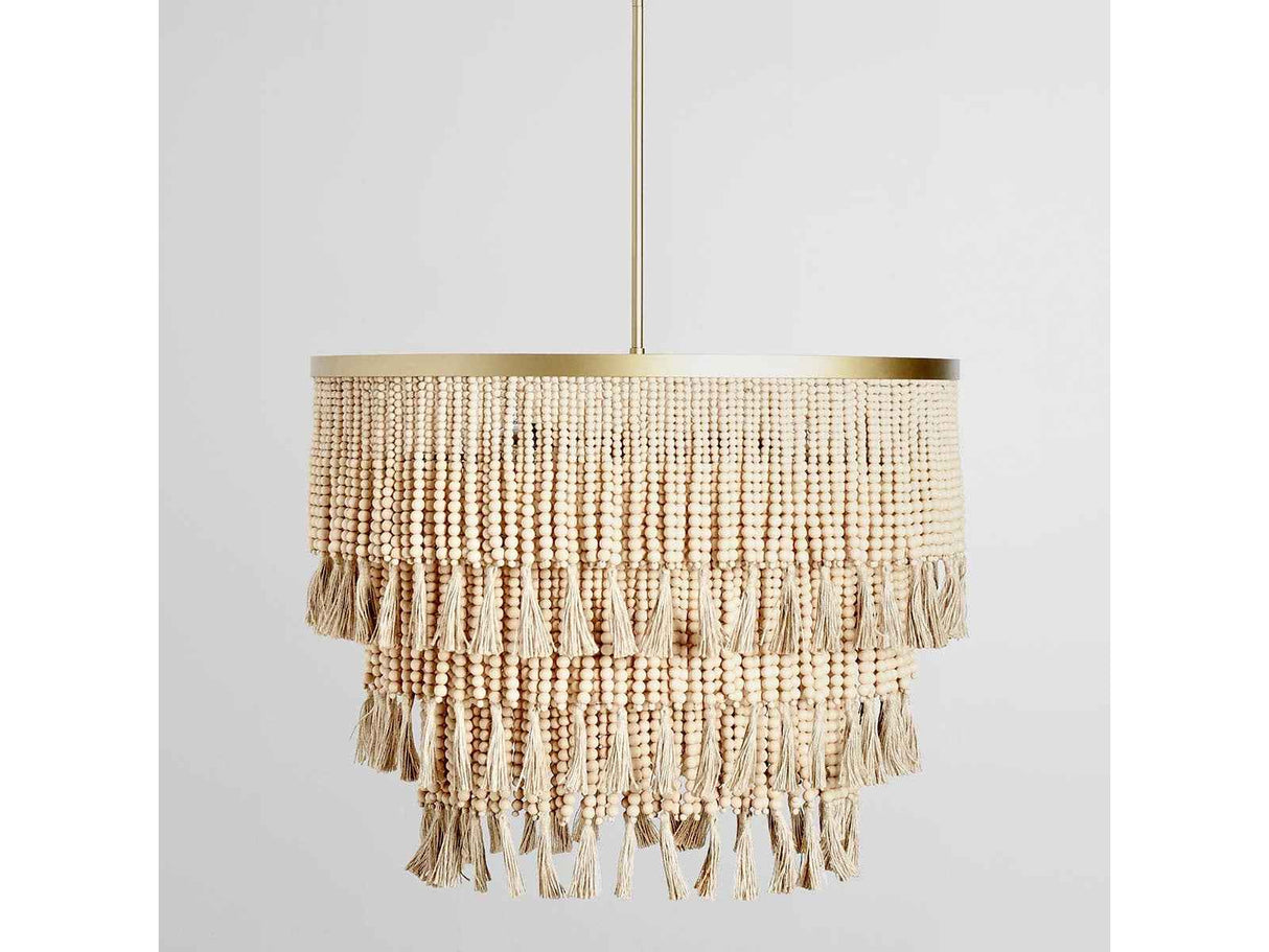 Brittany Natural Beaded Chandelier by Classic Home at Eve Furniture