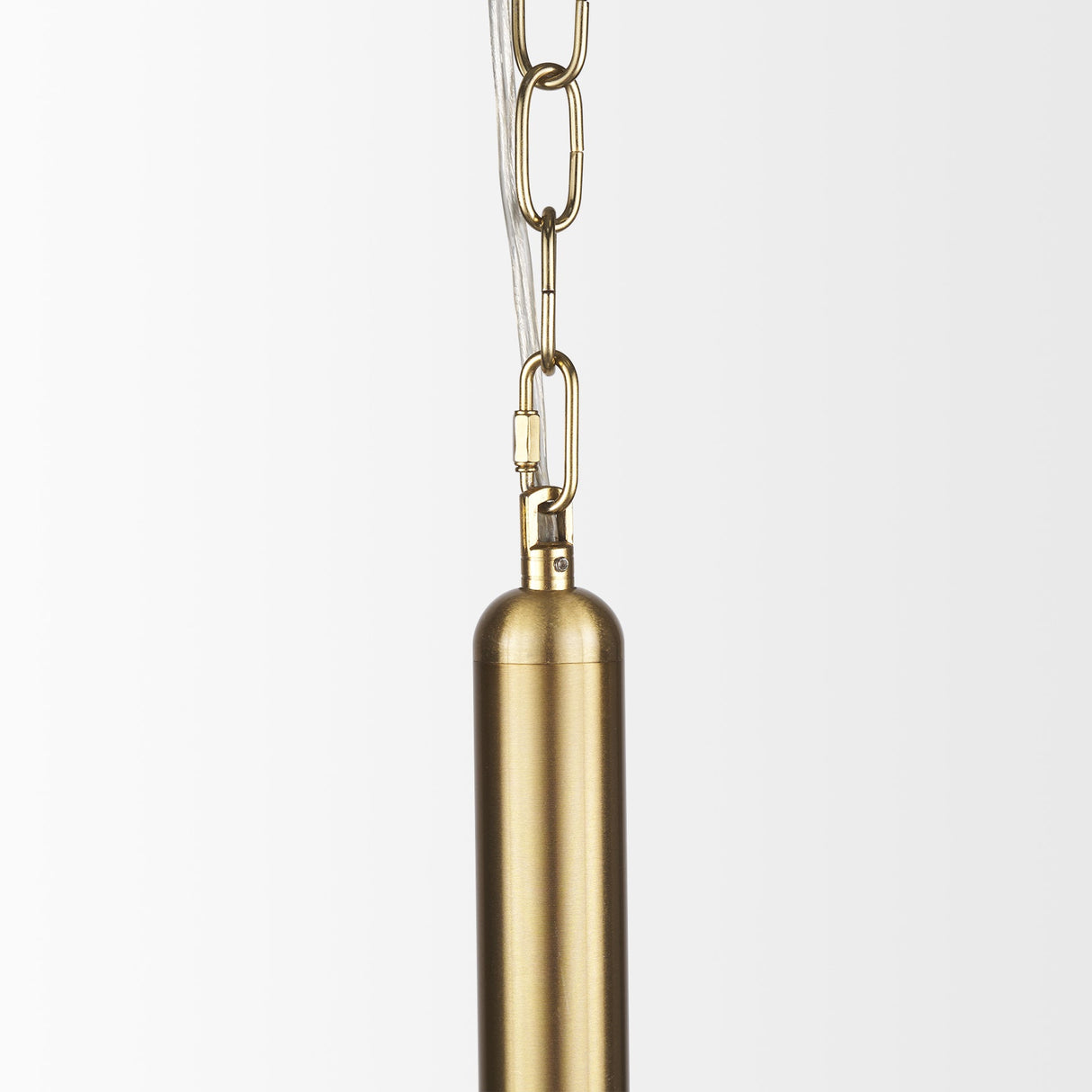 Britton Gold Metal w/ Clear Glass Globe 1-Light Pendant Light by Mercana at Eve Furniture