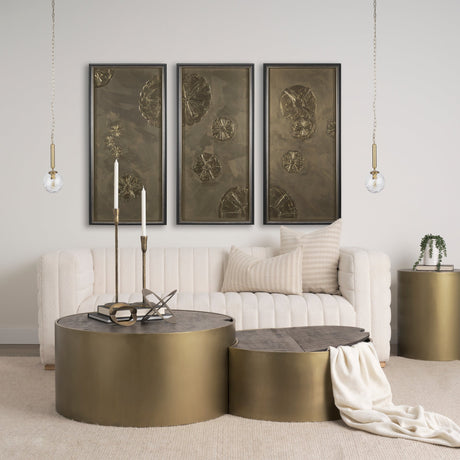 Britton Gold Metal w/ Clear Glass Globe 1-Light Pendant Light by Mercana at Eve Furniture