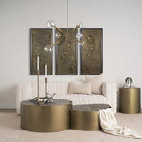 Britton Gold Metal w/ Clear Glass Globes 6-Light Chandelier by Mercana at Eve Furniture