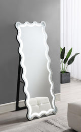 Brixey Black LED Lighting Standing Floor Mirror by Coaster at Eve Furniture