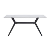 Brixley Black/Gray Faux Marble-Top Dining Set by Homelegance at Eve Furniture