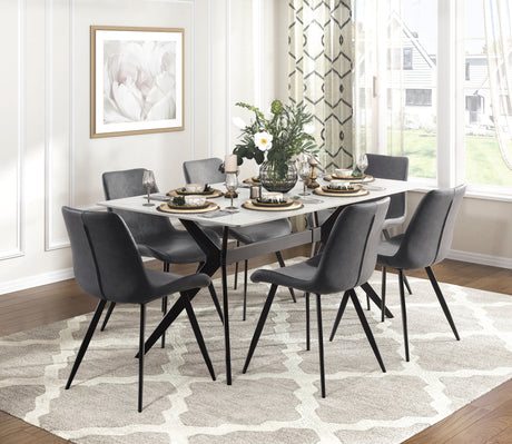 Brixley Mottled Gray Dining Side Chair, Set of 2 by Homelegance at Eve Furniture