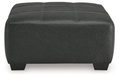 Brixley Pier Graphite Oversized Accent Ottoman by Ashley at Eve Furniture