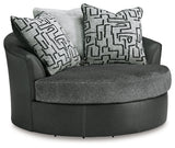 Brixley Pier Graphite Oversized Swivel Accent Chair