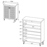 Brixton White Oak 2-Door Entryway Shoe Storage Cabinets by Coaster at Eve Furniture