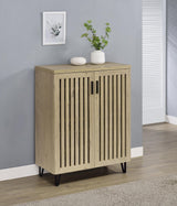 Brixton White Oak 2-Door Entryway Shoe Storage Cabinets by Coaster at Eve Furniture