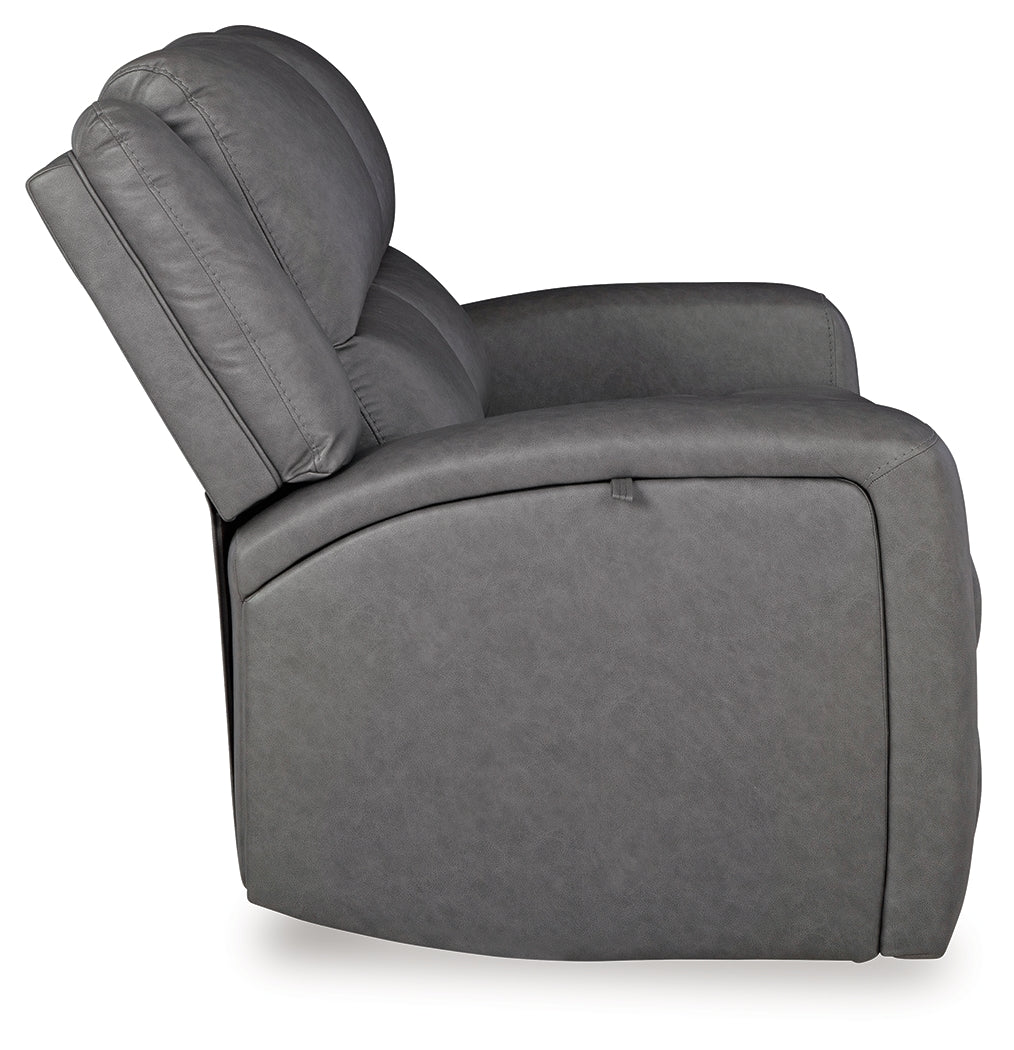 Brixworth Slate Reclining Loveseat