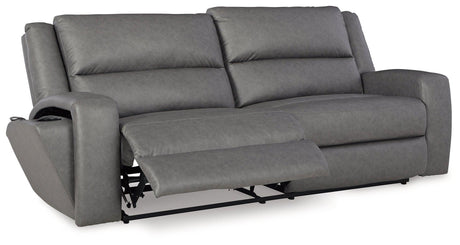 (Special) Brixworth Slate Manual Reclining Sofa by Ashley at Eve Furniture